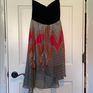 Strapless high low dress